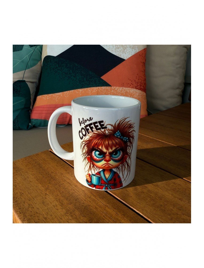 Before-After Coffee Karakterli Porselen Kupa Before-After Coffee Karakterli Porselen Kupa