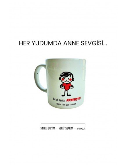 İyi Ki Benim Annemsin Mesajlı Porselen Kupa İyi Ki Benim Annemsin Mesajlı Porselen Kupa