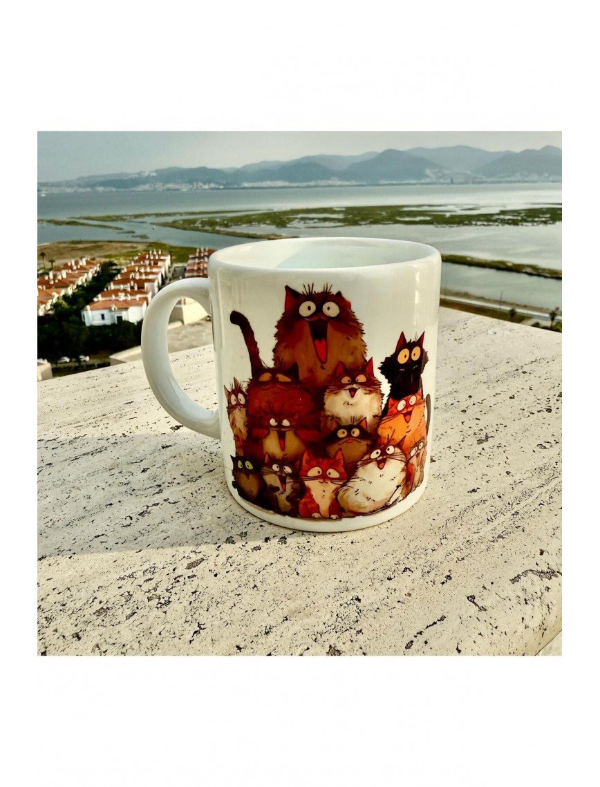 Kedi Çetesi Karikatür Kupa Kedi Çetesi Karikatür Kupa