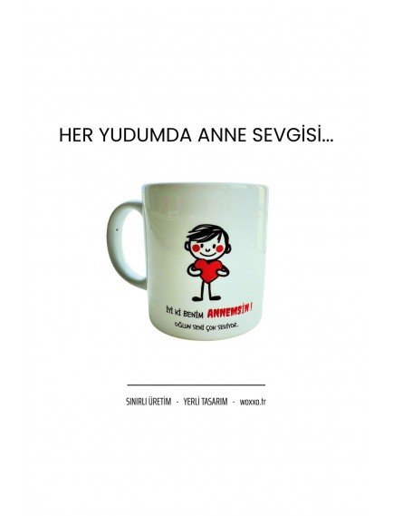İyi Ki Benim Annemsin Mesajlı Kupa - Seramik