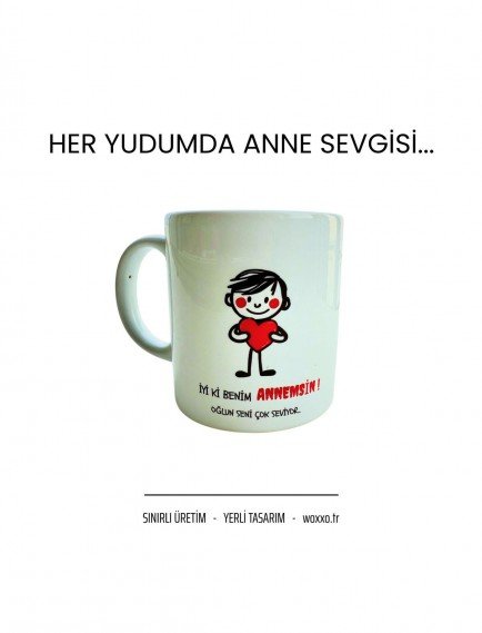İyi Ki Benim Annemsin Mesajlı Kupa - Seramik İyi Ki Benim Annemsin Mesajlı Kupa - Seramik