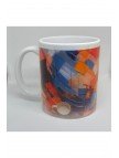 Soyut Sanat Desenli Renkli Kupa - Seramik Soyut Sanat Desenli Renkli Kupa - Seramik