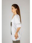 Woxxo Fake News Baskılı Unisex Oversize T-Shirt -Beyaz Lycralı Modal/Pamuk Woxxo Fake News Baskılı Unisex Oversize T-Shirt -Beyaz Lycralı Modal/Pamuk