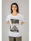 Woxxo Show me your code Baskılı Unisex Oversize T-Shirt -Beyaz Lycralı Modal/Pamuk Woxxo Show me your code Baskılı Unisex Oversize T-Shirt -Beyaz Lycralı Modal/Pamuk