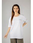 Woxxo Wake Up Baskılı Unisex Oversize T-Shirt -Beyaz Lycralı Modal/Pamuk Woxxo Wake Up Baskılı Unisex Oversize T-Shirt -Beyaz Lycralı Modal/Pamuk