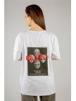 Woxxo Aliens Baskılı Unisex Oversize T-Shirt -Beyaz Lycralı Modal/Pamuk Woxxo Aliens Baskılı Unisex Oversize T-Shirt -Beyaz Lycralı Modal/Pamuk