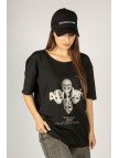 Woxxo Aliens Baskılı Unisex Oversize T-Shirt -Siyah Lycralı Modal/Pamuk Woxxo Aliens Baskılı Unisex Oversize T-Shirt -Siyah Lycralı Modal/Pamuk