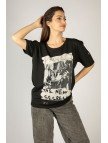 Woxxo Privacy Baskılı Unisex Oversize T-Shirt -Siyah Lycralı Modal/Pamuk Woxxo Privacy Baskılı Unisex Oversize T-Shirt -Siyah Lycralı Modal/Pamuk