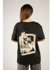Woxxo Wake Up Baskılı Unisex Oversize T-Shirt -Siyah Lycralı Modal/Pamuk Woxxo Wake Up Baskılı Unisex Oversize T-Shirt -Siyah Lycralı Modal/Pamuk