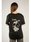 Woxxo Fake News Baskılı Unisex Oversize T-Shirt -Siyah Lycralı Modal/Pamuk Woxxo Fake News Baskılı Unisex Oversize T-Shirt -Siyah Lycralı Modal/Pamuk