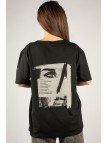 Woxxo Humanity Baskılı Unisex Oversize T-Shirt -Siyah Lycralı Modal/Pamuk Woxxo Humanity Baskılı Unisex Oversize T-Shirt -Siyah Lycralı Modal/Pamuk