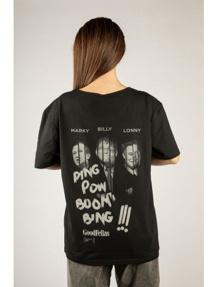 Woxxo Good Fellas Baskılı Unisex Oversize T-Shirt -Siyah Lycralı Modal/Pamuk Woxxo Good Fellas Baskılı Unisex Oversize T-Shirt -Siyah Lycralı Modal/Pamuk