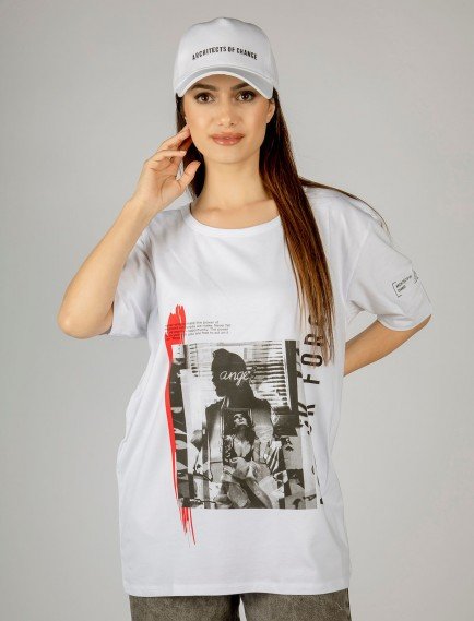 Woxxo Act or Forget Baskılı Unisex Oversize T-Shirt -Beyaz Lycralı Modal/Pamuk Woxxo Act or Forget Baskılı Unisex Oversize T-Shirt -Beyaz Lycralı Modal/Pamuk