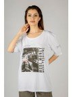 Woxxo More money more problems Baskılı Unisex Oversize T-Shirt -Beyaz Lycralı Modal/Pamuk Woxxo More money more problems Baskılı Unisex Oversize T-Shirt -Beyaz Lycralı Modal/Pamuk