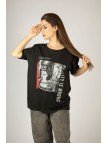 Woxxo Reality is Wrong Baskılı Unisex Oversize T-Shirt -Siyah Lycralı Modal/Pamuk Woxxo Reality is Wrong Baskılı Unisex Oversize T-Shirt -Siyah Lycralı Modal/Pamuk