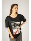 Woxxo The future Baskılı Unisex Oversize T-Shirt -Siyah Lycralı Modal/Pamuk Woxxo The future Baskılı Unisex Oversize T-Shirt -Siyah Lycralı Modal/Pamuk