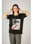 Woxxo The future Baskılı Unisex Oversize T-Shirt -Siyah Lycralı Modal/Pamuk Woxxo The future Baskılı Unisex Oversize T-Shirt -Siyah Lycralı Modal/Pamuk