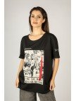 Woxxo I want the whole world on nothing Baskılı Unisex Oversize T-Shirt -Siyah Lycralı Modal/Pamuk Woxxo I want the whole world on nothing Baskılı Unisex Oversize T-Shirt -Siyah Lycralı Modal/Pamuk