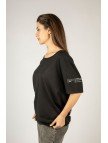 Woxxo Act or Forget Baskılı Unisex Oversize T-Shirt -Siyah Lycralı Modal/Pamuk Woxxo Act or Forget Baskılı Unisex Oversize T-Shirt -Siyah Lycralı Modal/Pamuk