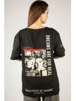 Woxxo Dreams are for real Baskılı Unisex Oversize T-Shirt -Siyah Lycralı Modal/Pamuk Woxxo Dreams are for real Baskılı Unisex Oversize T-Shirt -Siyah Lycralı Modal/Pamuk