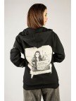 Woxxo Glow from the world Fermuarlı Kapüşonlu Unisex Sweatshirt - Siyah Street Baskılı Woxxo Glow from the world Fermuarlı Kapüşonlu Unisex Sweatshirt - Siyah Street Baskılı