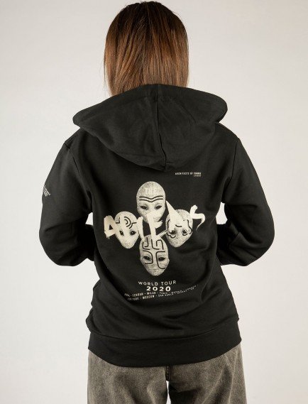 Woxxo Aliens Fermuarlı Kapüşonlu Unisex Sweatshirt - Siyah Street Baskılı Woxxo Aliens Fermuarlı Kapüşonlu Unisex Sweatshirt - Siyah Street Baskılı