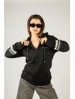 Woxxo Aliens Fermuarlı Kapüşonlu Unisex Sweatshirt - Siyah Street Baskılı Woxxo Aliens Fermuarlı Kapüşonlu Unisex Sweatshirt - Siyah Street Baskılı