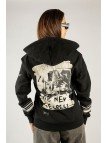 Woxxo Privacy the new secrecy Fermuarlı Kapüşonlu Unisex Sweatshirt - Siyah Street Baskılı Woxxo Privacy the new secrecy Fermuarlı Kapüşonlu Unisex Sweatshirt - Siyah Street Baskılı