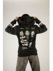 Woxxo Good Fellas Fermuarlı Kapüşonlu Unisex Sweatshirt - Siyah Street Baskılı Woxxo Good Fellas Fermuarlı Kapüşonlu Unisex Sweatshirt - Siyah Street Baskılı