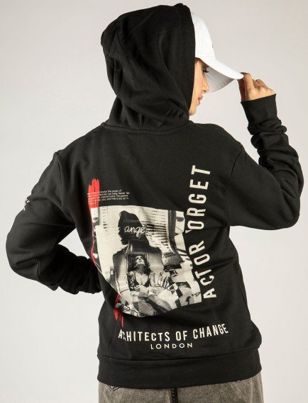 Woxxo Act or forget Fermuarlı Kapüşonlu Unisex Sweatshirt - Siyah Street Baskılı Woxxo Act or forget Fermuarlı Kapüşonlu Unisex Sweatshirt - Siyah Street Baskılı