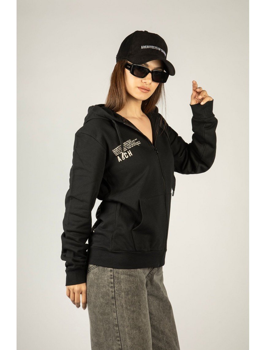 Woxxo More Money More Problems Fermuarlı Kapüşonlu Unisex Sweatshirt - Siyah Street Baskılı Woxxo More Money More Problems Fermuarlı Kapüşonlu Unisex Sweatshirt - Siyah Street Baskılı