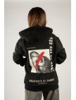 Woxxo God Has No Name Fermuarlı Kapüşonlu Unisex Sweatshirt - Siyah Street Baskılı Woxxo God Has No Name Fermuarlı Kapüşonlu Unisex Sweatshirt - Siyah Street Baskılı