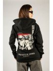 Woxxo Dreams Are For RealFermuarlı Kapüşonlu Unisex Sweatshirt - Siyah Street Baskılı Woxxo Dreams Are For RealFermuarlı Kapüşonlu Unisex Sweatshirt - Siyah Street Baskılı