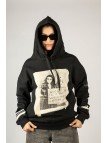 Woxxo Glow From The World Baskılı Kapüşonlu Unisex Sweatshirt - Siyah %100 Organik Pamuk Woxxo Glow From The World Baskılı Kapüşonlu Unisex Sweatshirt - Siyah %100 Organik Pamuk