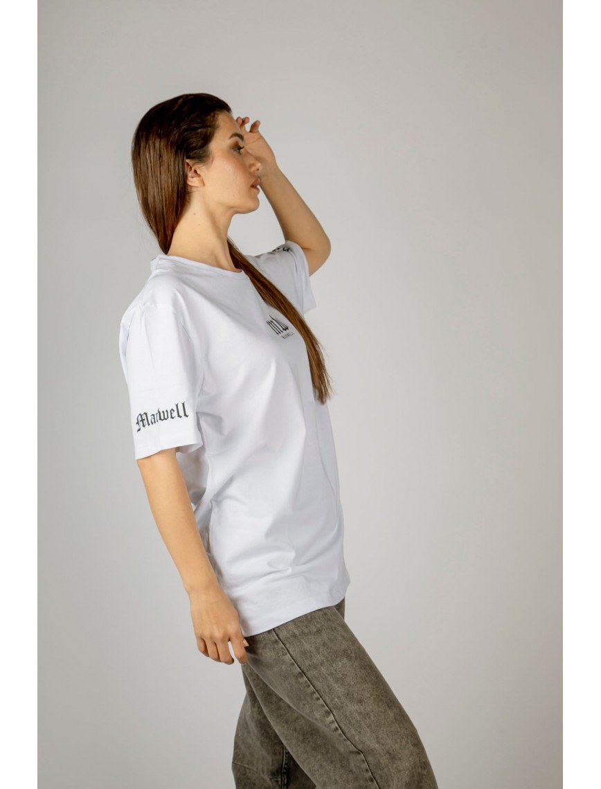 Woxxo Marwell Baskılı Beyaz Oversize Unisex Tişört - %100 Pamuk Rahat Kalıp Woxxo Marwell Baskılı Beyaz Oversize Unisex Tişört - %100 Pamuk Rahat Kalıp